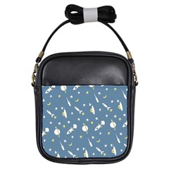 Space Rockets Pattern Girls Sling Bags by BangZart