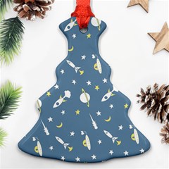 Space Rockets Pattern Christmas Tree Ornament (two Sides) by BangZart