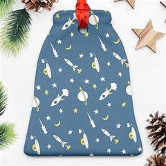 Space Rockets Pattern Bell Ornament (two Sides) by BangZart