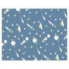 Space Rockets Pattern Double Sided Flano Blanket (medium)  by BangZart