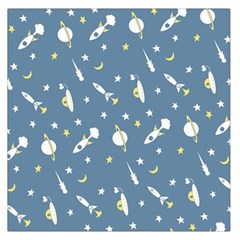 Space Rockets Pattern Large Satin Scarf (square) by BangZart