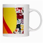 Peace Sign Animals Pattern White Mugs Right