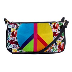 Peace Sign Animals Pattern Shoulder Clutch Bags by BangZart