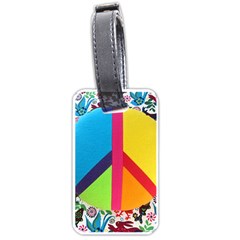 Peace Sign Animals Pattern Luggage Tags (one Side)  by BangZart