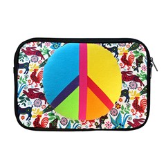 Peace Sign Animals Pattern Apple Macbook Pro 17  Zipper Case by BangZart