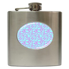 Peace Sign Backgrounds Hip Flask (6 Oz) by BangZart