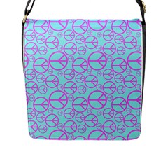 Peace Sign Backgrounds Flap Messenger Bag (l)  by BangZart