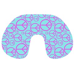 Peace Sign Backgrounds Travel Neck Pillows by BangZart