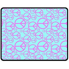 Peace Sign Backgrounds Double Sided Fleece Blanket (medium)  by BangZart