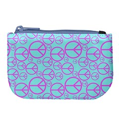 Peace Sign Backgrounds Large Coin Purse by BangZart