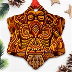 Alien Dj Snowflake Ornament (Two Sides) Front