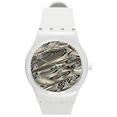 Alien Planet Surface Round Plastic Sport Watch (m) by BangZart