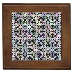 Peace Pattern Framed Tiles by BangZart