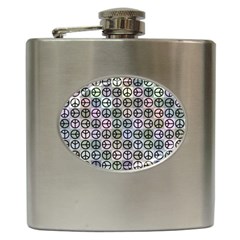 Peace Pattern Hip Flask (6 Oz) by BangZart