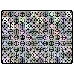 Peace Pattern Fleece Blanket (large)  by BangZart