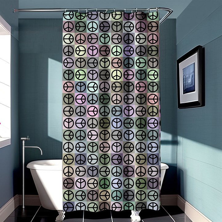 Peace Pattern Shower Curtain 36  x 72  (Stall) 