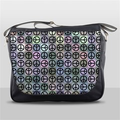 Peace Pattern Messenger Bags by BangZart