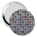 Peace Pattern 3  Handbag Mirrors Front