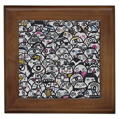 Alien Crowd Pattern Framed Tiles by BangZart