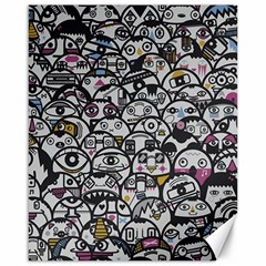 Alien Crowd Pattern Canvas 16  X 20   by BangZart