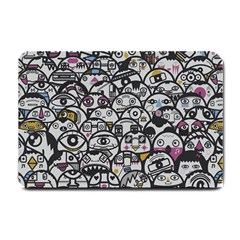 Alien Crowd Pattern Small Doormat  by BangZart