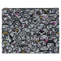 Alien Crowd Pattern Cosmetic Bag (xxxl)  by BangZart