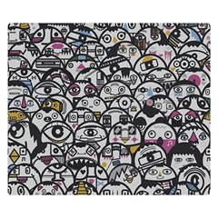 Alien Crowd Pattern Double Sided Flano Blanket (small)  by BangZart