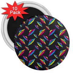 Alien Patterns Vector Graphic 3  Magnets (10 Pack)  by BangZart