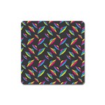 Alien Patterns Vector Graphic Square Magnet Front