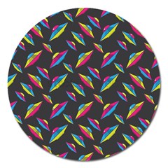 Alien Patterns Vector Graphic Magnet 5  (round) by BangZart