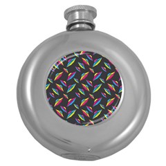 Alien Patterns Vector Graphic Round Hip Flask (5 Oz) by BangZart