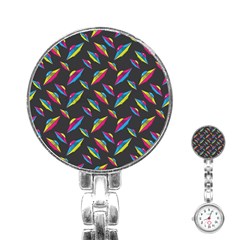 Alien Patterns Vector Graphic Stainless Steel Nurses Watch by BangZart