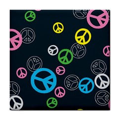 Peace & Love Pattern Tile Coasters