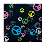 Peace & Love Pattern Tile Coasters Front