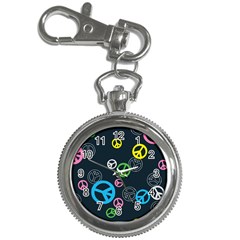 Peace & Love Pattern Key Chain Watches by BangZart