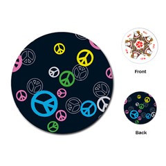 Peace & Love Pattern Playing Cards (round)  by BangZart