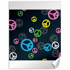 Peace & Love Pattern Canvas 18  X 24   by BangZart