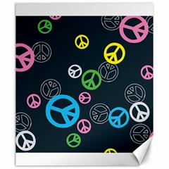 Peace & Love Pattern Canvas 20  X 24   by BangZart