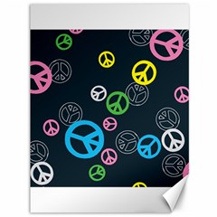 Peace & Love Pattern Canvas 36  X 48   by BangZart