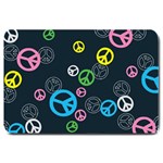 Peace & Love Pattern Large Doormat  30 x20  Door Mat