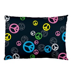 Peace & Love Pattern Pillow Case by BangZart