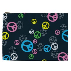 Peace & Love Pattern Cosmetic Bag (xxl)  by BangZart