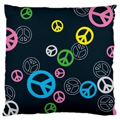 Peace & Love Pattern Standard Flano Cushion Case (two Sides) by BangZart