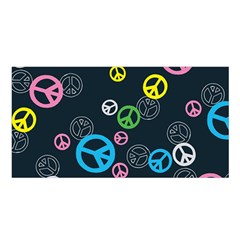 Peace & Love Pattern Satin Shawl by BangZart