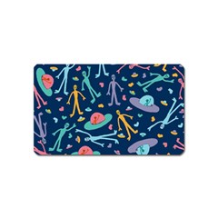 Alien Pattern Blue Magnet (name Card) by BangZart