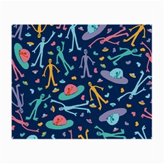 Alien Pattern Blue Small Glasses Cloth by BangZart