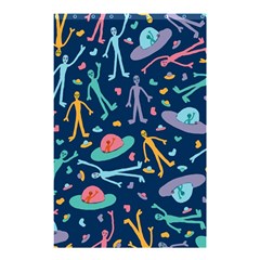 Alien Pattern Blue Shower Curtain 48  X 72  (small)  by BangZart