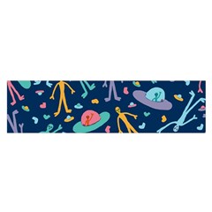 Alien Pattern Blue Satin Scarf (oblong) by BangZart