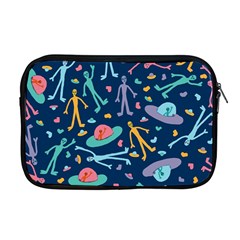 Alien Pattern Blue Apple Macbook Pro 17  Zipper Case by BangZart