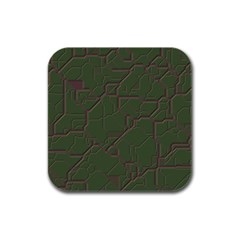 Alien Wires Texture Rubber Square Coaster (4 Pack)  by BangZart